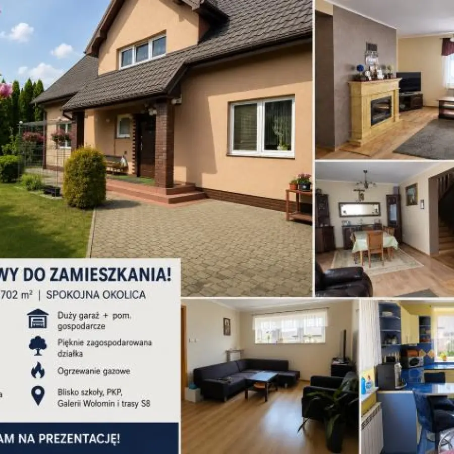 mazowieckie, wołomiński, Wołomin, Zagościniec, Dom z ogrodem i tarasem