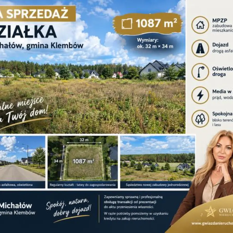 mazowieckie, wołomiński, Klembów, Michałów, Działka budowlana